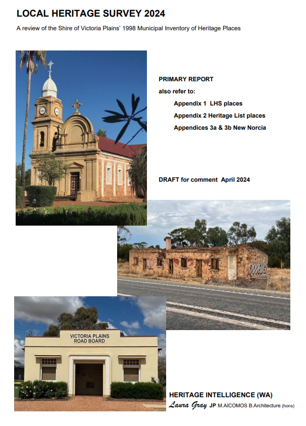 Shire of Victoria Plains DRAFT Local Heritage Survey